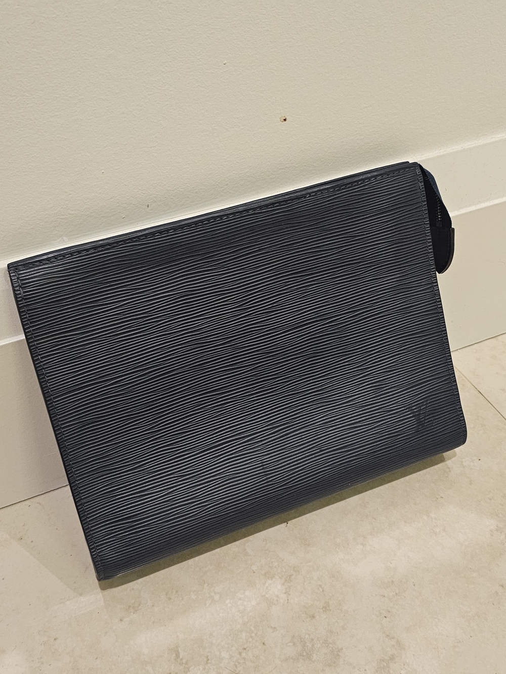 Louis Vuitton Black Textured Toiletry Pouch